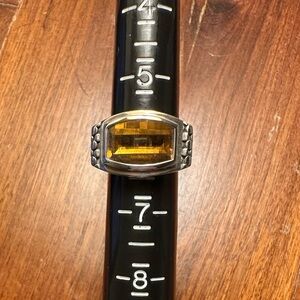 Michael Dawkins Granulation Smoky Quartz and Sterling Silver Ring